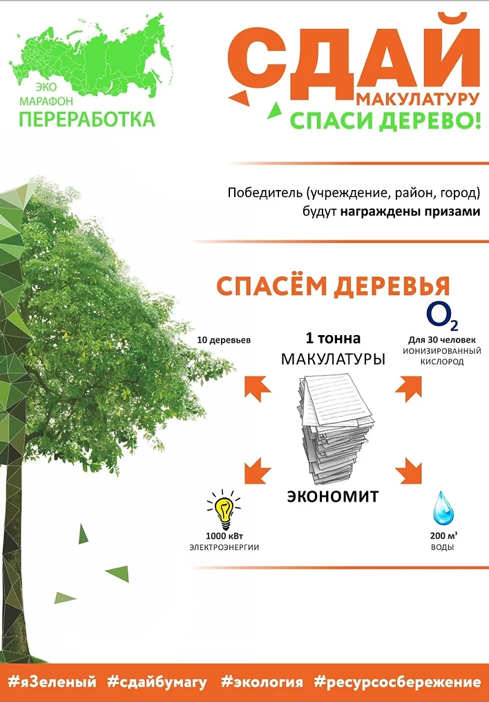 Сдай макулатуру - спаси дерево